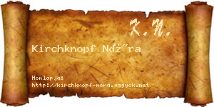 Kirchknopf Nóra névjegykártya