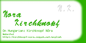 nora kirchknopf business card